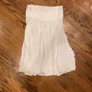 White strapless cover-up dress